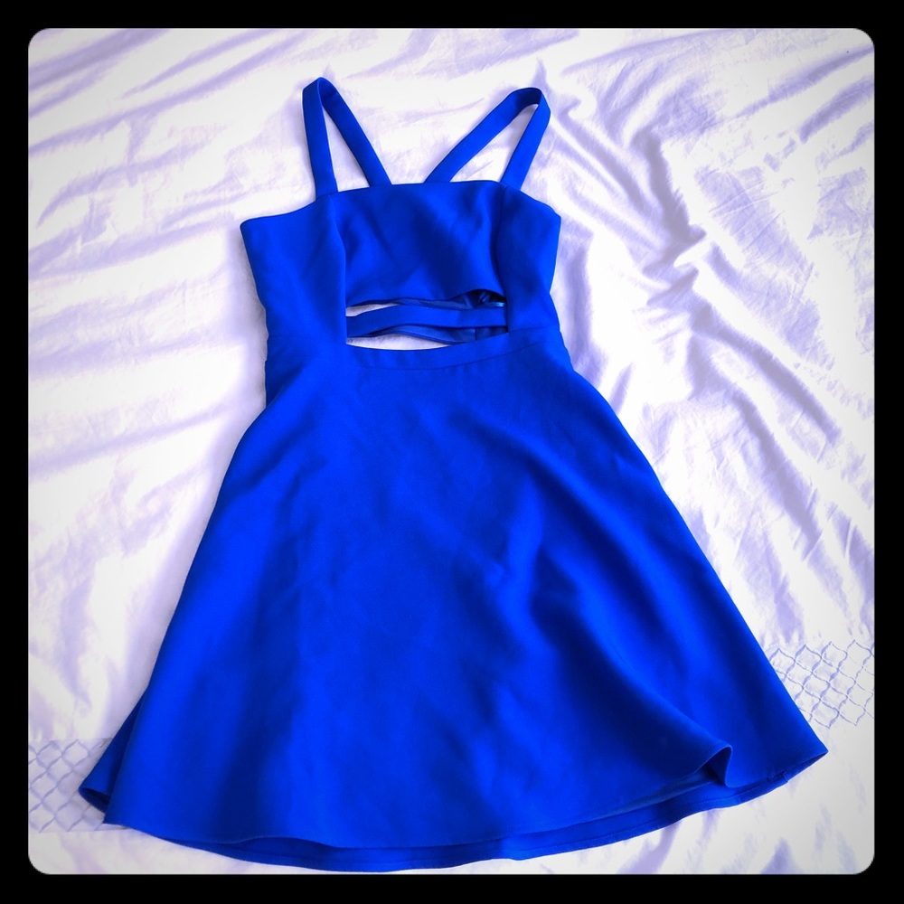Blue express dress size 2 worn once